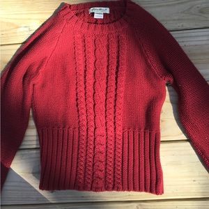 Eddie Bauer red cable sweater….size XS